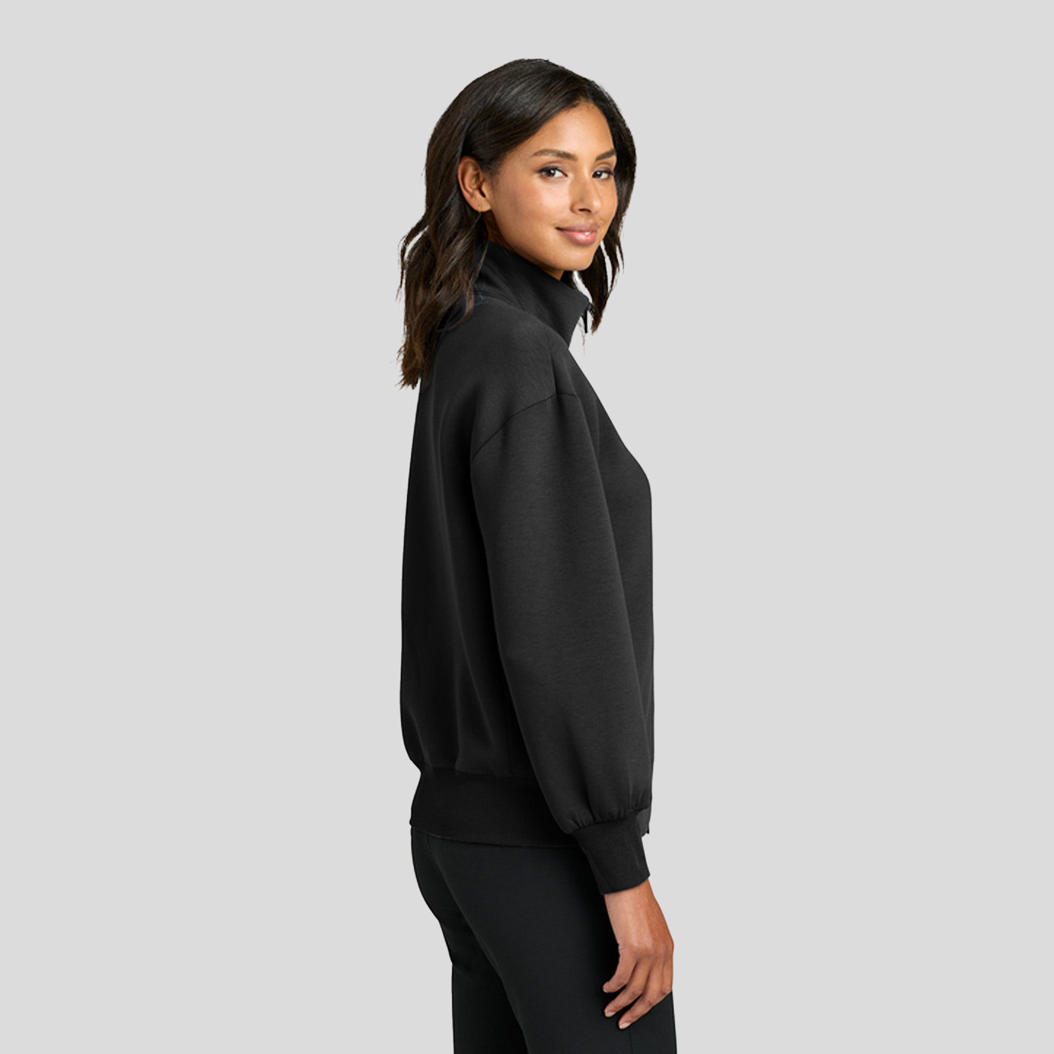 Womenβs Soft Spacer Full-Zip | Deep Black