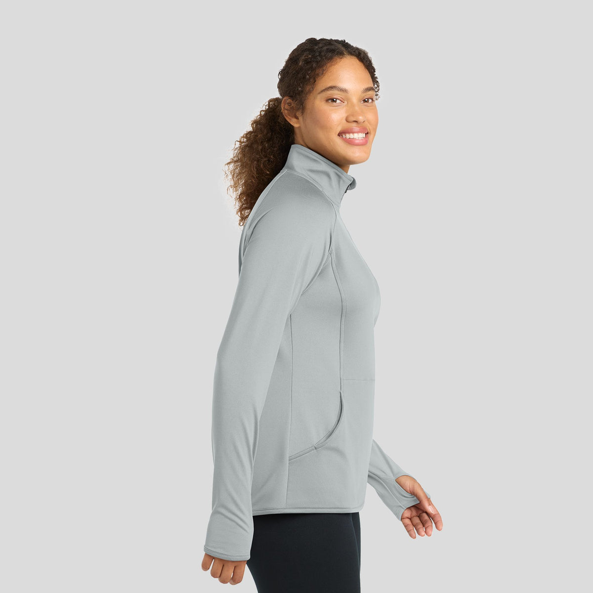 Women's Sport-Wick® Stretch 1/4-Zip Pullover | Silver